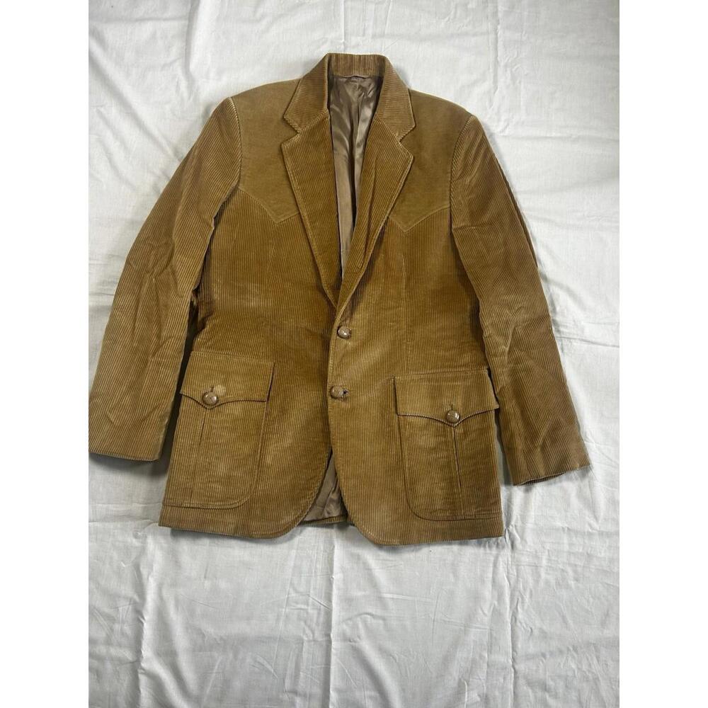 Vtg Kenny Rogers Jacket Mens 38R Corduroy Sport Coat Western Collection